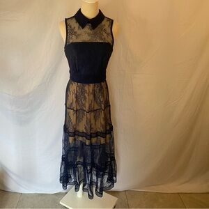 Venus Navy Blue Lace Dress